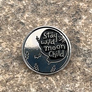 Stay wild moon child brooch lapel pin backpack pin‎